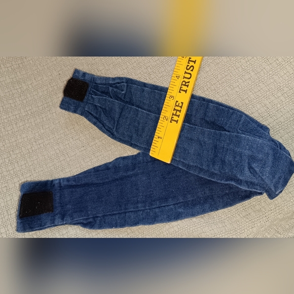 Vintage Denim Blue Headband With Velcro Closure - Picture 5 of 7